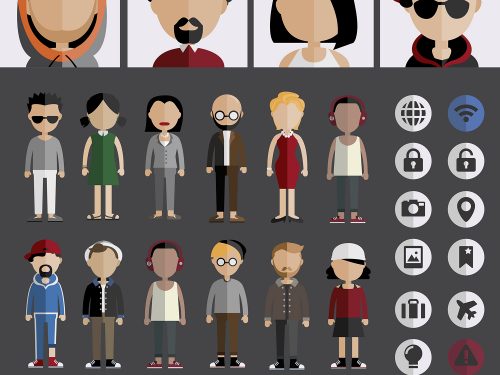Diversity Community People Vector Icons