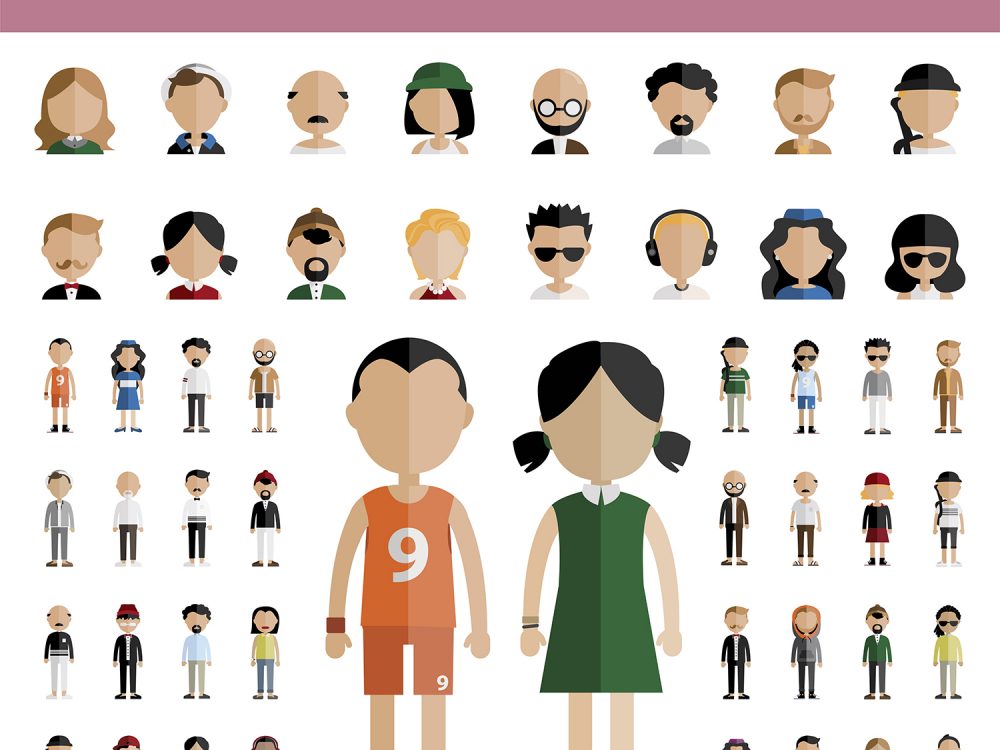Diversity Community People Vector Icons