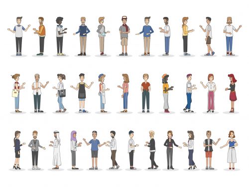 Diversity Community People Vector Icons
