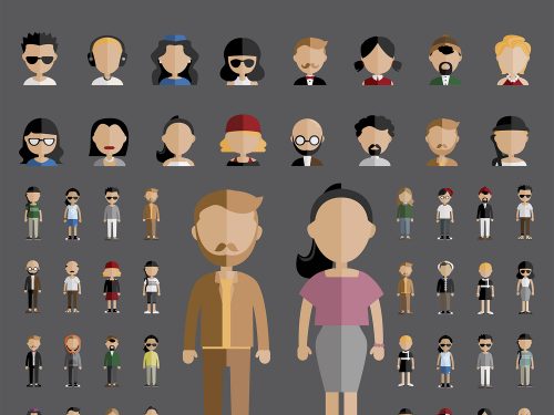 Diversity Community People Vector Icons