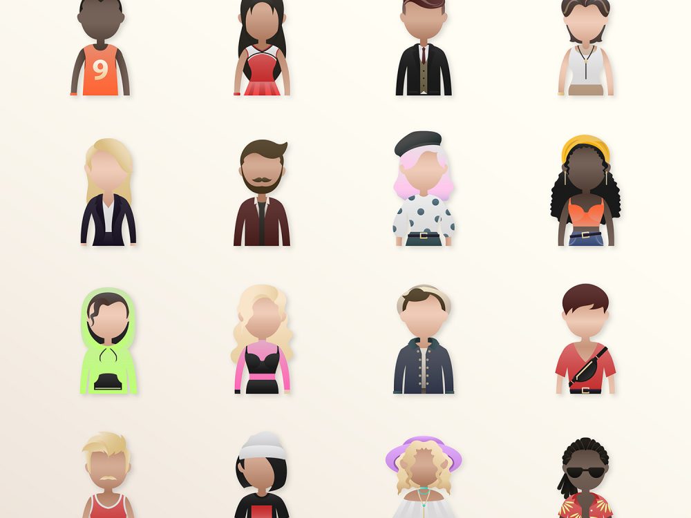 Diversity Community People Vector Icons