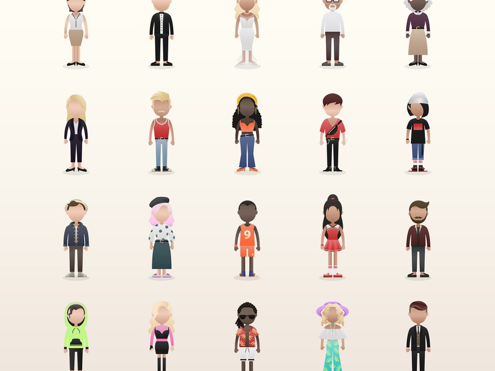 Diversity Community People Vector Icons