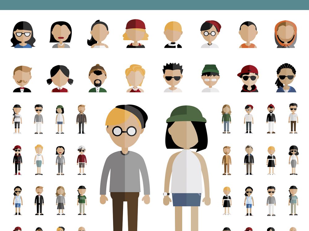 Diversity Community People Vector Icons