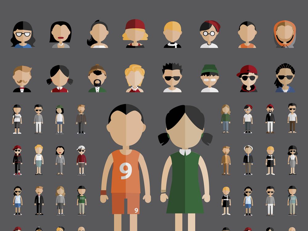 Diversity Community People Vector Icons