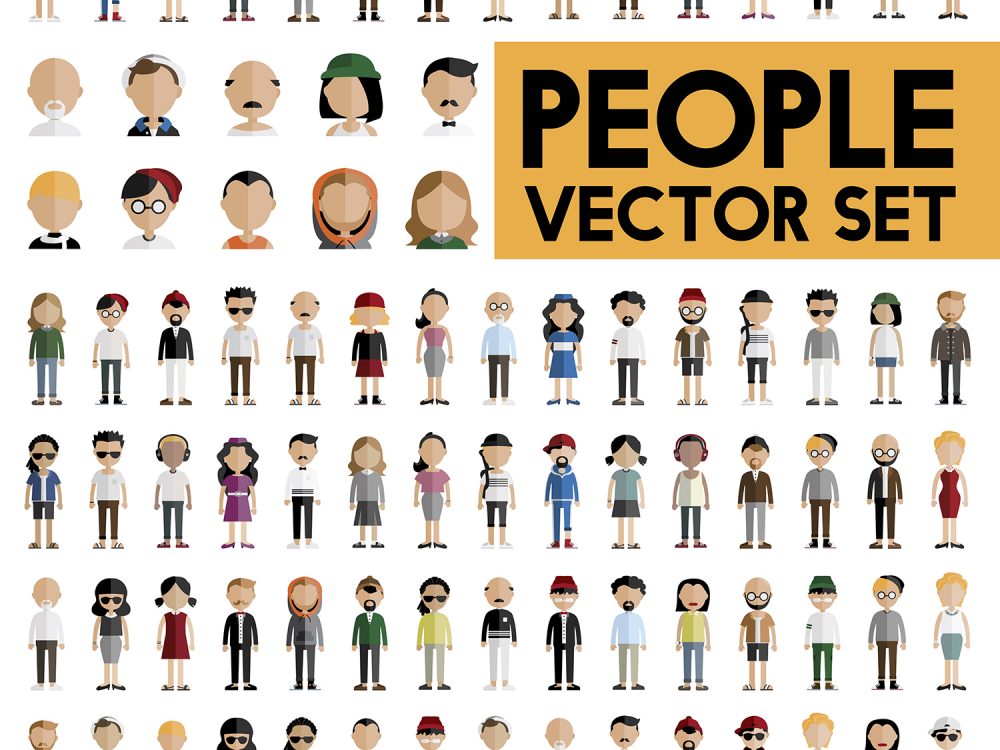 Diversity Community People Vector Icons