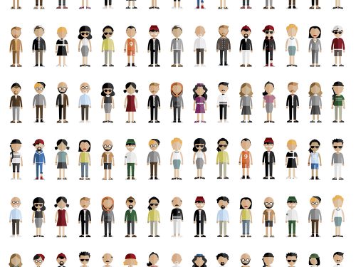 Diversity Community People Vector Icons