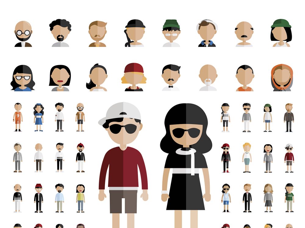Diversity Community People Vector Icons