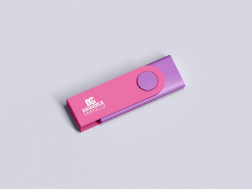 Free Branding USB Flash Drive Mockup
