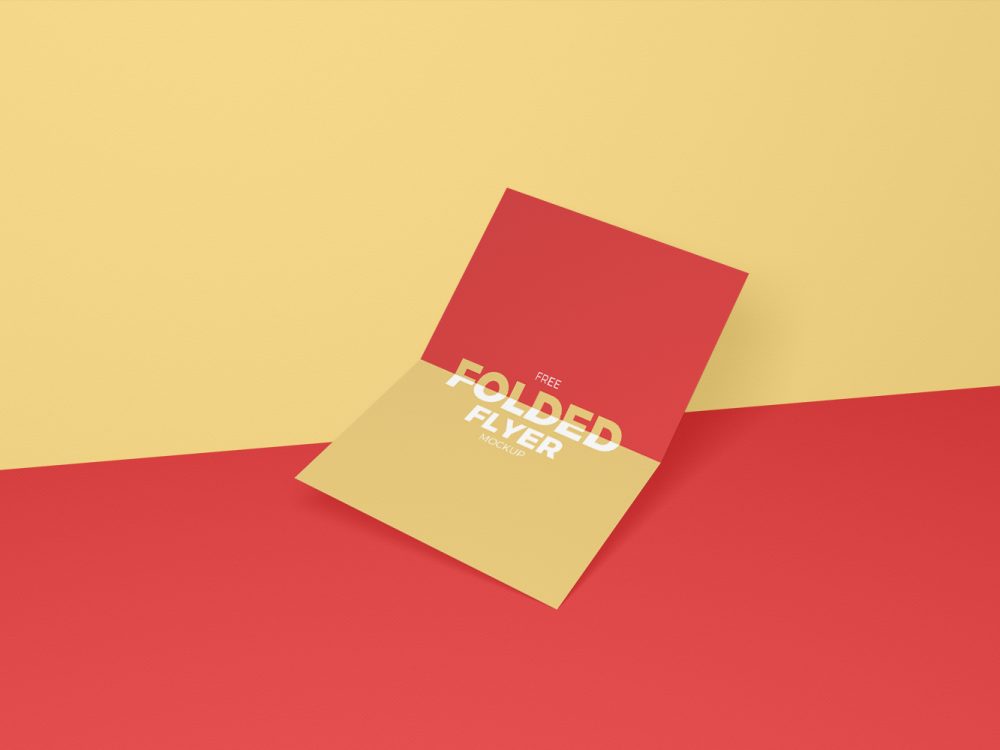 Free Centre Folded Flyer Mockup