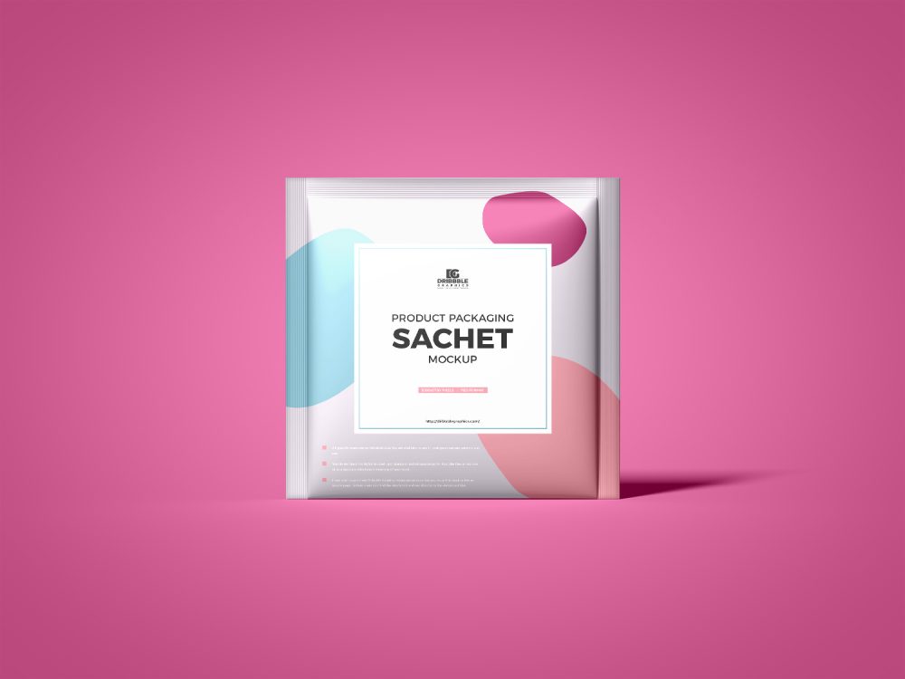 Product Packaging Sachet Mockup