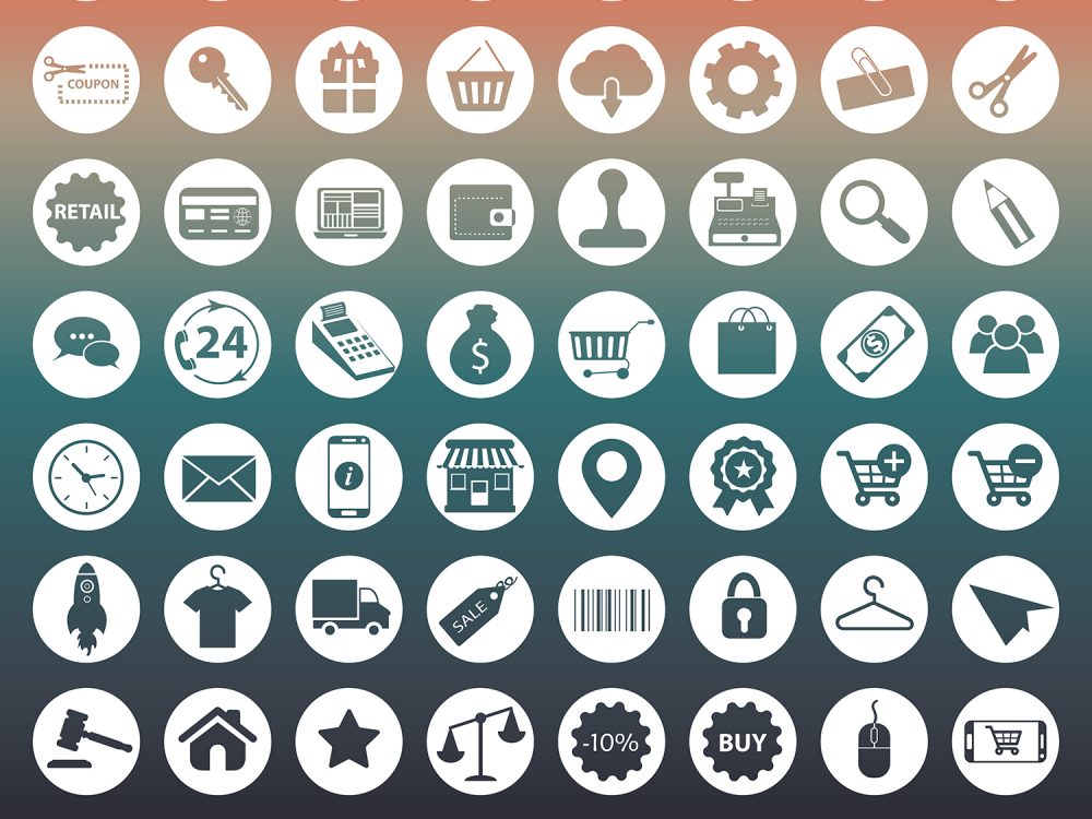 Free Shopping and E-commerce Vector Icons
