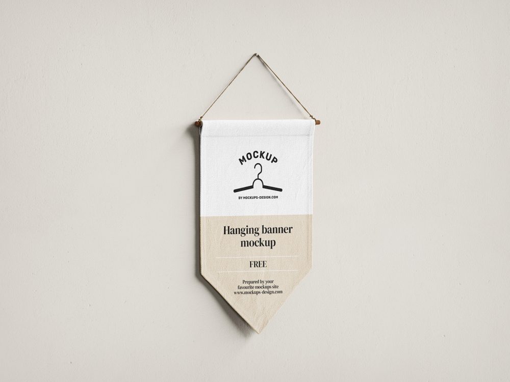 Free Hanging Banner Mockup