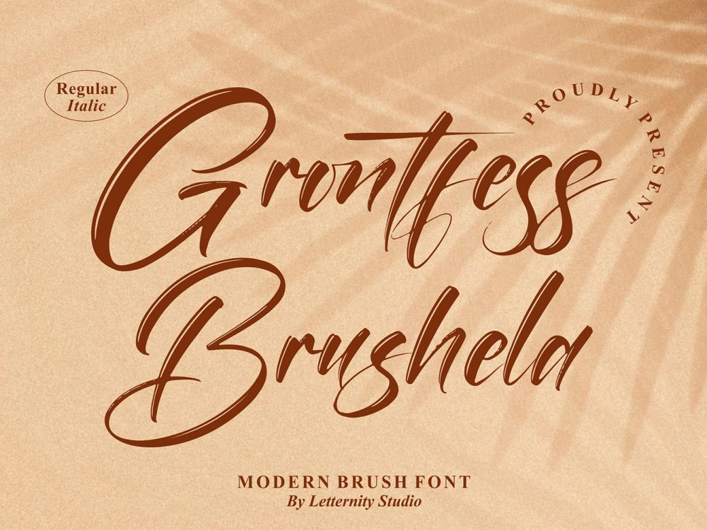 Grontfess Brushela Free Font