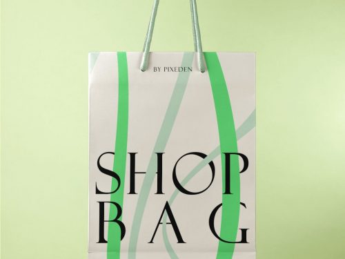 Hand Holding Paper Bag Mockup