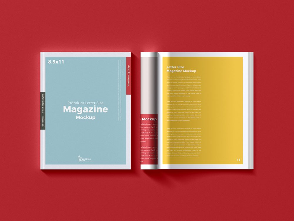 Letter Size Magazine Mockup