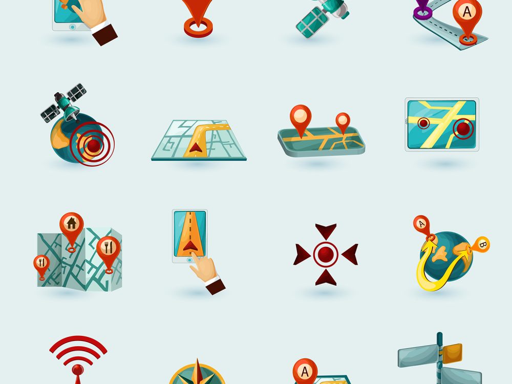 Map Navigation Vector Icons