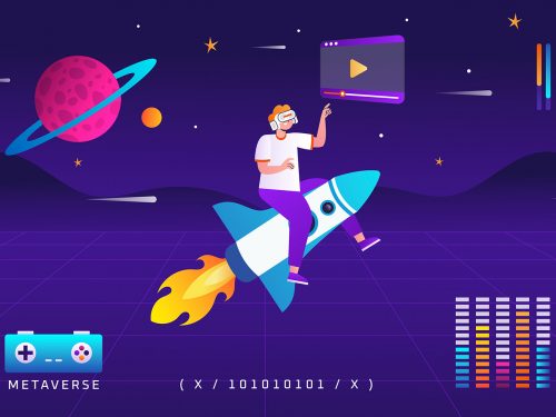 Metaverse Free Vector Illustration