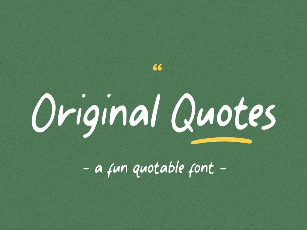 Original Quotes Free Font