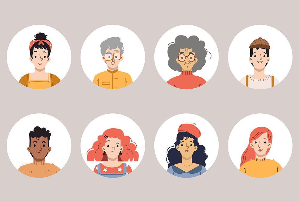 People Avatars Vector Free Icon Set