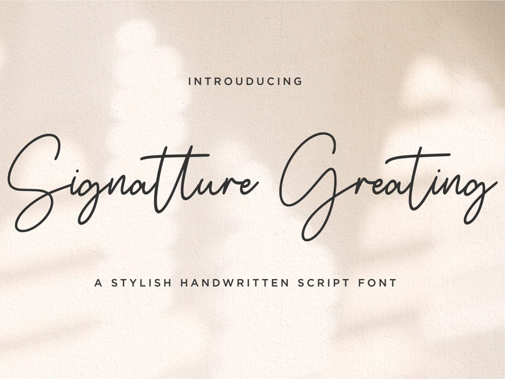 Signatture Greating Free Font