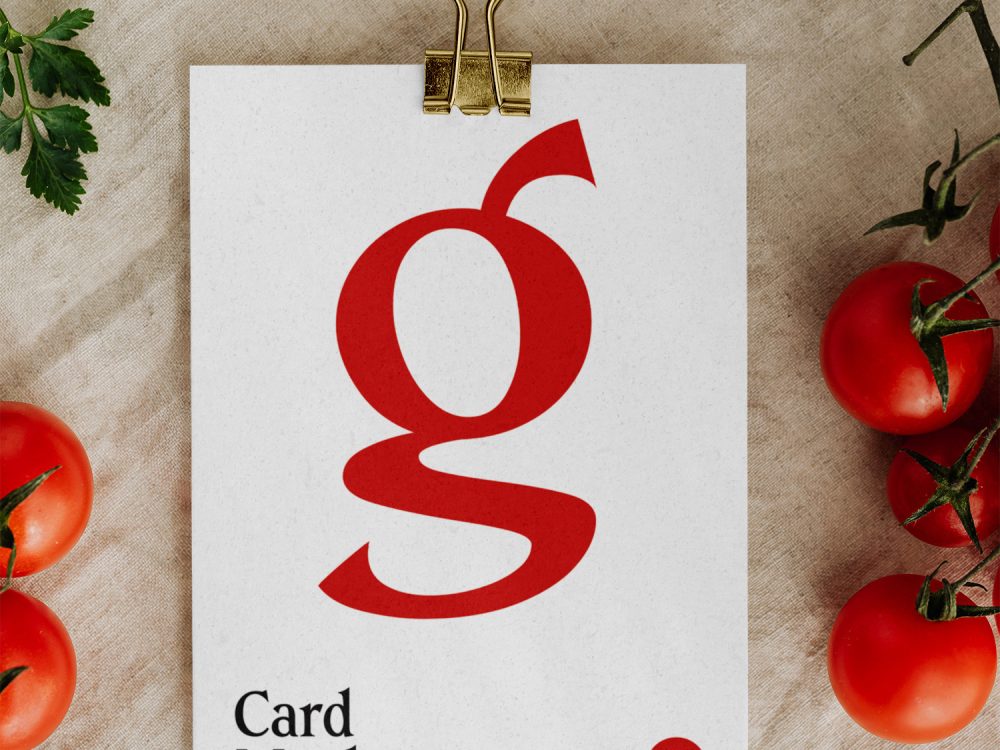 Card with Tomato Mockup