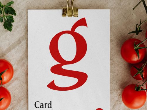 Card with Tomato Mockup