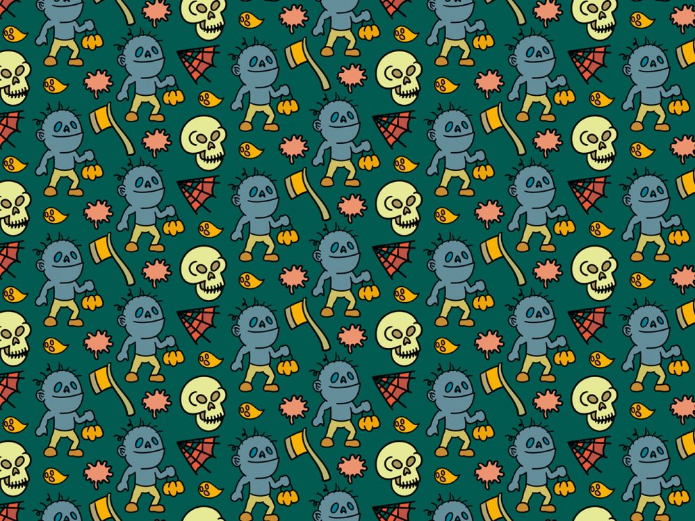 Cartoon Zombie Pattern