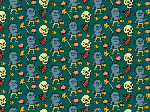 Cartoon Zombie Pattern