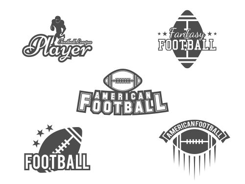 College Rugby and American Football Team Free Vector Logos