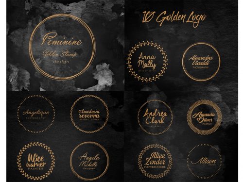 Feminine Golden Stamps