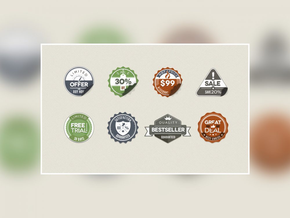 Free Modern Vintage Stickers Badges