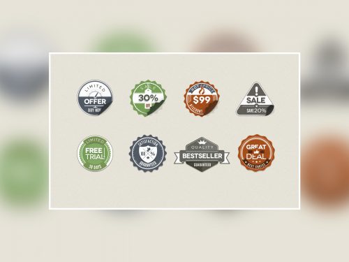 Free Modern Vintage Stickers Badges