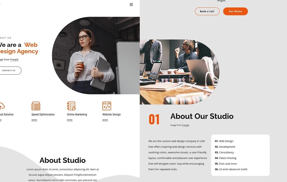 Free Website Design Firm HTML Template
