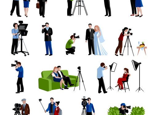 Photographer and Videographer Icons Set