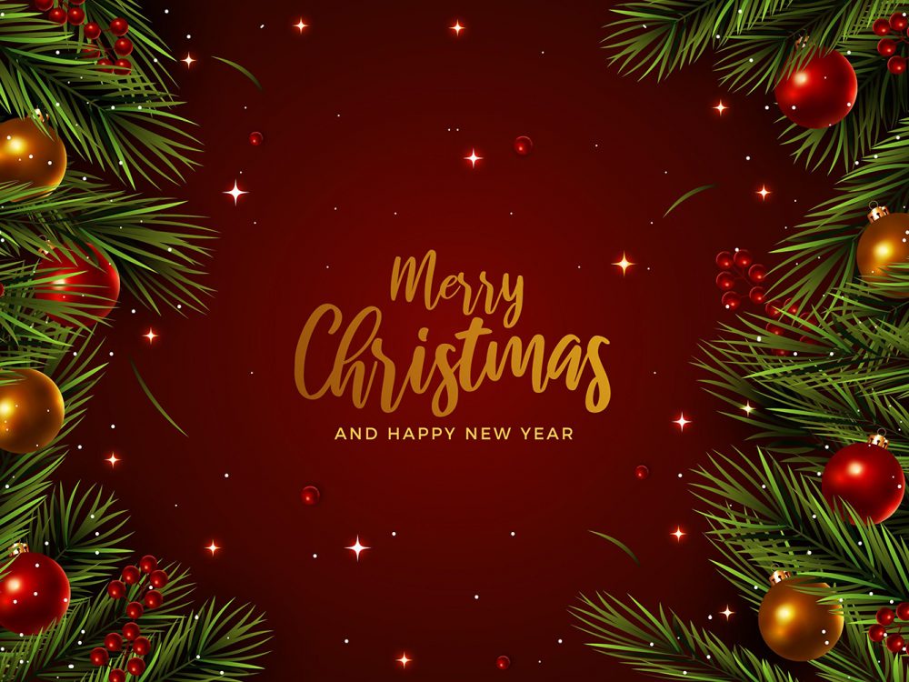 Realistic Christmas Background