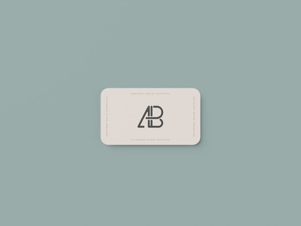 Rounded Business Card Mockup