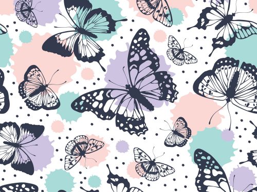 Vector Butterflies Free Pattern