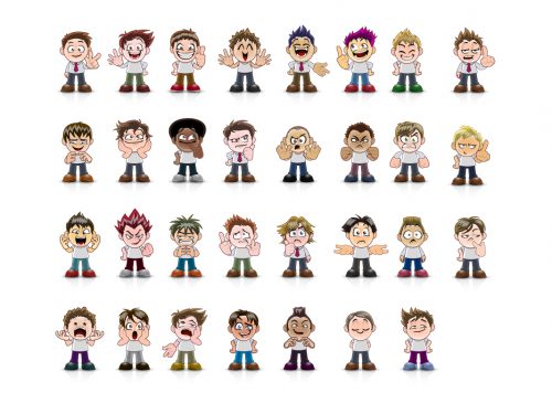 Vector Manga Avatar Faces