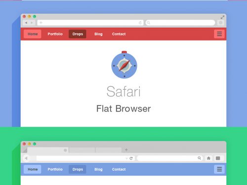 Free Flat Browsers Set