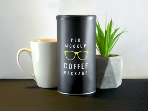 Coffee Tube Package Free Mockup