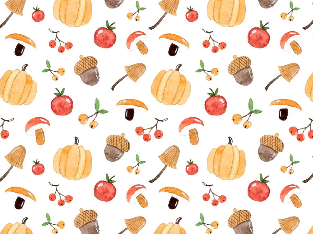 Hand Drawn Fruits and Vegetable Free Pattern