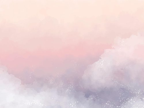 Hand Painted Watercolor Pastel Sky Background
