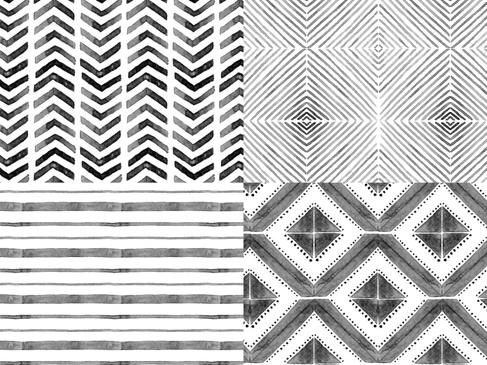 Seamless Geometric Hand Painted Free Patterns