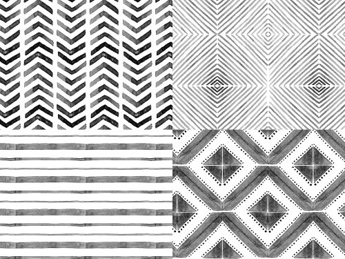 Seamless Geometric Hand Painted Free Patterns