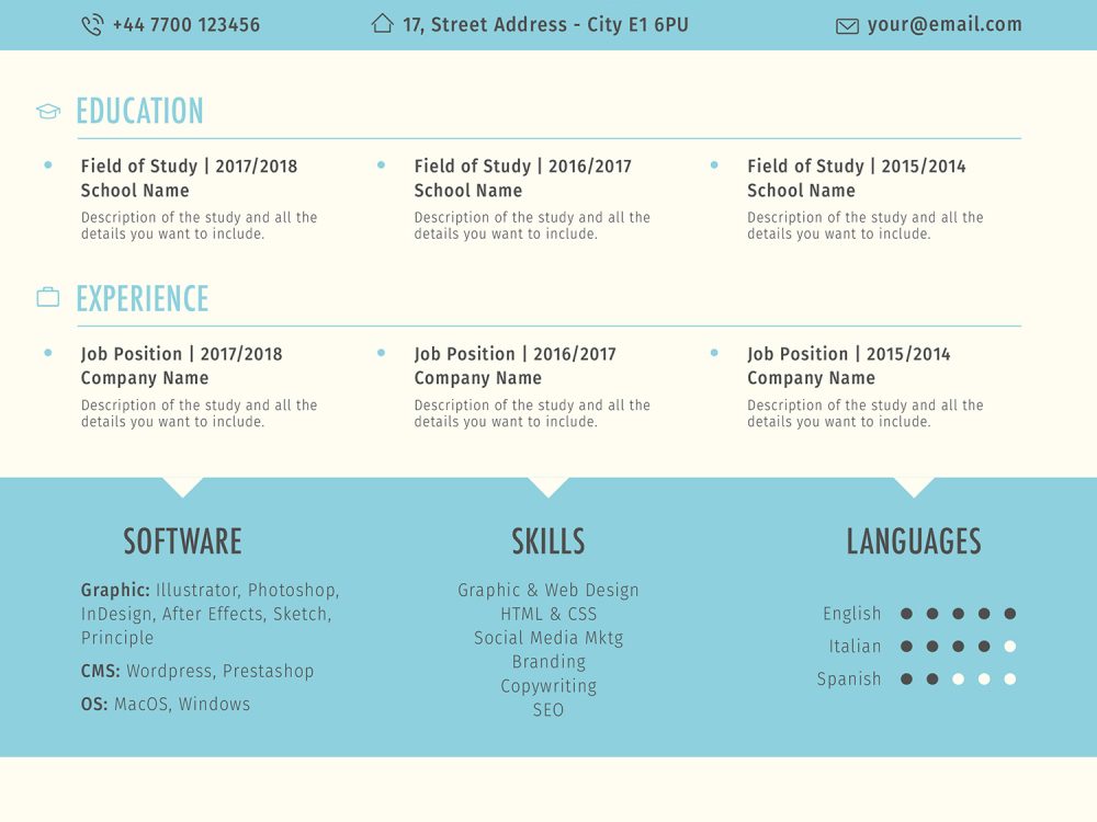 6 Style Resume Template