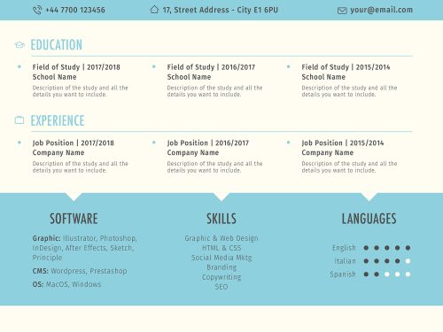 6 Style Resume Template