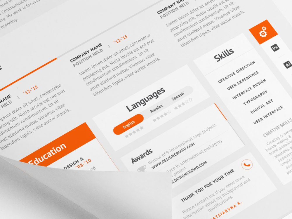A4 / US Letter Resume Template