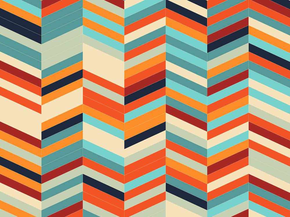 Abstract Retro Herringbone Style Pattern