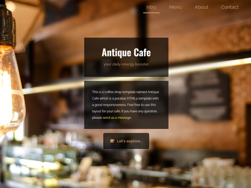 Antique Cafe Free CSS Template