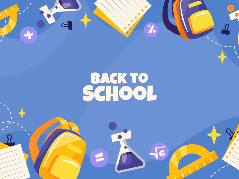 Back to School Season Flat Background